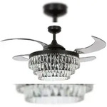 Deckenventilator Fanaway Veil Schwarz mit Licht 122