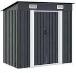 vidaXL Gartenschuppen Anthrazit Stahl