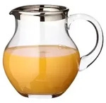 EDZARD Krug Olivia (1,5 Liter), mundgeblasenes Kristallglas, Platinrand