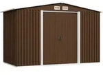 vidaXL Ger&auml;teschuppen Braun 257x205x178 cm Stahl