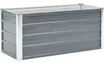 vidaXL Garten-Hochbeet Verzinkter Stahl 100x40x45 cm Grau