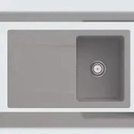 Villeroy & Boch Villeroy&Boch Sp&uuml;lbecken, K&uuml;chensp&uuml;le Siluet 45 Fossil 800x510mm,
