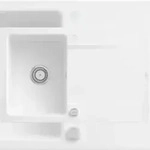 Villeroy & Boch Villeroy&Boch Sp&uuml;lbecken, K&uuml;chensp&uuml;le Siluet 45 Wei&szlig; Alpin