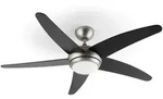 Klarstein Bolero 2-in-1-Deckenventilator 134cm Leuchte 55W Fernbedienung schwarz