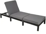 tectake Sonnenliege Rattan Sofia Schwarz