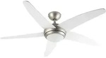Klarstein Bolero 2-in-1-Deckenventilator 134cm Leuchte 55W Fernbedienung wei&szlig;...