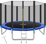 TecTake GmbH tectake Trampolin Garfunky mit Sicherheitsnetz Schwarz/Blau