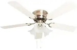 Pepeo Deckenventilator Kisa Deluxe MA Wei&szlig; / Ahorn mit Licht 105
