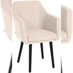 CLP Besucherstuhl Utrecht Stoff beige/schwarz