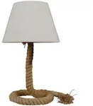 N&auml;ve Tischleuchte mit Textilschirm "Rope" h: gesamt 40cm