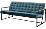 KAWOLA Sofa ARLY Polsterbank Bezug Velvet petrol