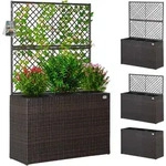 CASARIA&reg; Blumenkasten Pflanztopf mit Rankgitter braun