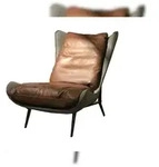 KAWOLA Sessel ERIO Cocktailsessel Vintage-Leder braun