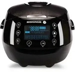 REISHUNGER Digitaler Reiskocher & Dampfgarer Schwarz | 1,5 L bis 8 Personen 