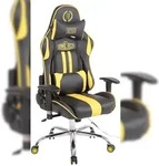 CLP Gaming B&uuml;rostuhl Limit XM Kunstleder Kunstleder HBT: 128x67x51 cm schwarz gelb