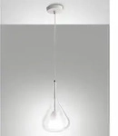 Fabas Luce - Lila LED-Pendelleuchter aus Metall und transparentem Borosilikatglas