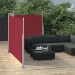 vidaXL Rote einziehbare Seitenmarkise 100 x 600 cm, Modell Ventura Nord