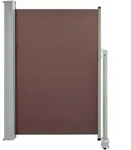 vidaXL Einziehbare seitliche Terrassenmarkise 120 x 300 cm, braun, Modell Helios