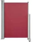 vidaXL Einziehbare seitliche Terrassenmarkise 120 x 300 cm, rot, Modell Sirocco