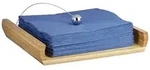 Relaxdays Serviettenhalter aus Bambus, HxBxT: 3,7 x 21,7 x 21,7 cm, Kugel als