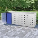 vidaXL M&uuml;lltonnenbox f&uuml;r 4 Tonnen 240 L Edelstahl