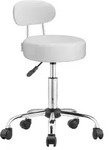 CASARIA&reg; Rollhocker mit Lehne H&ouml;henverstellbar Wei&szlig;