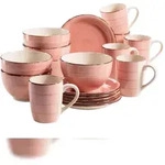 M&Auml;SER Fr&uuml;hst&uuml;ckset 18-tlg., Serie LUMACA, Rosa, 931494