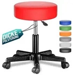 CASARIA&reg; Rollhocker H&ouml;henverstellbar Kunstleder Rot