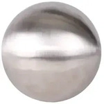 Lex Dekokugel Schwimmkugel edelstahl matt geb&uuml;rstet silber Gartendeko 20cm : 20 cm :
