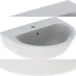 Geberit Waschtisch Renova mit HL mittig, mit &Uuml;L 550x450mm wei&szlig;
