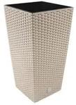 Prosperplast - Rato Pflanzentopf mit 91,5 Litern und Einsatz 40 x 40 x 75 cm in Mocca