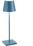 Zafferano Poldina Pro Blu Avio LED-Tischleuchte, wiederaufladbar und dimmbar mit