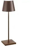 Zafferano Poldina Pro Corten LED-Tischleuchte, wiederaufladbar und dimmbar mit einer
