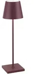 Zafferano Poldina Pro Bordeaux LED-Tischleuchte, wiederaufladbar und dimmbar mit