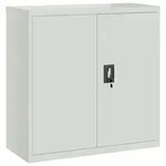vidaXL Aktenschrank mit 2 T&uuml;ren Grau 90 cm Stahl