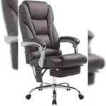CLP B&uuml;rostuhl Pacific mit Massagefunktion Kunstleder braun