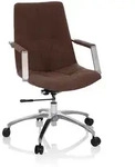 B&uuml;rostuhl / Drehstuhl SARANTO II Stoff mittelbraun hjh OFFICE