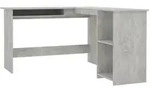vidaXL Eckschreibtisch in L-Form Betongrau 120x140x75 cm Holzwerkstoff