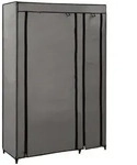 vidaXL Faltschrank Grau 110x45x175 cm Stoff