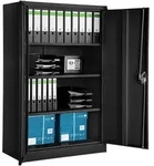 tectake Aktenschrank, abschlie&szlig;bar, 4 B&ouml;den h&ouml;henverstellbar, Stahl