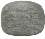 vidaXL Handgefertigter Sitzpuff Olivgr&uuml;n 45 x 30 cm Jute