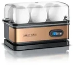Arendo Eierkocher 6-fach, 400 W, Edelstahl, Warmhaltefunktion, H&auml;rtegrad