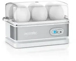 Arendo Eierkocher 6-fach, 400 W, Edelstahl, Warmhaltefunktion, H&auml;rtegrad