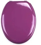 MSV WC Sitz Toilettendeckel MDF Holzkern &bdquo;Violett Lila&ldquo; Scharniere aus Edelstahl