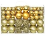 vidaXL 100-tlg. Weihnachtskugel-Set 3/4/6 cm Golden