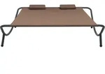 vidaXL Outdoor-Loungebett Stoff Braun