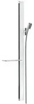 hansgrohe Unica Brausestange E 90 cm mit Isiflex Brauseschlauch 160 cm, Wei&szlig;/Chrom