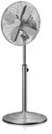 Brandson Standventilator 35W mit Oszillation 80 Grad im Chrom Design, 30 cm...