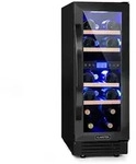 Klarstein Vinovilla 17 Built-In Duo Weink&uuml;hlschrank 53l 17 Fl. 2 Zonen Glast&uuml;r