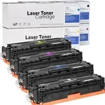 Kompatibel HP CF210X, CF211A, CF213A, CF212A Sparset 4 Toner alle Farben von D&C